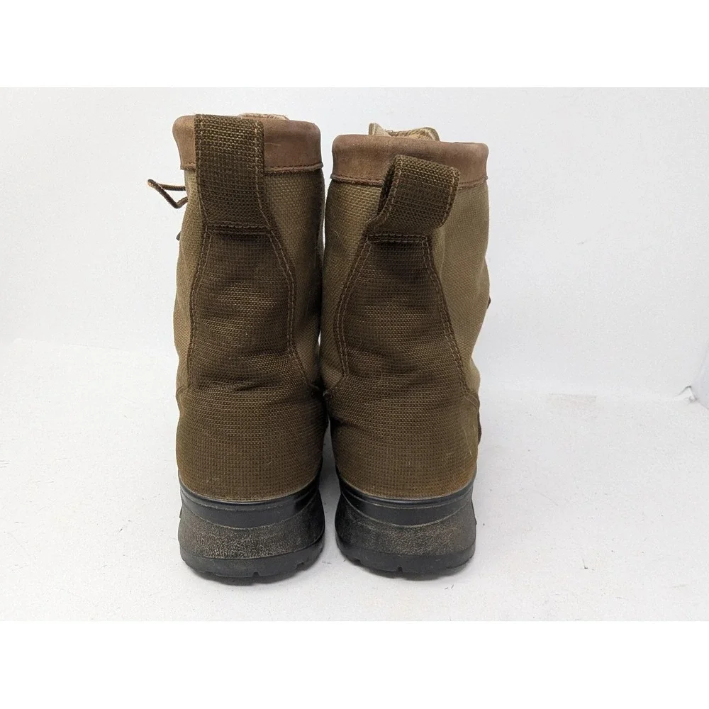 Vintage Danner Boots Mens Size 9 Green Nylon Combat Hiking Vibram Made USA 90s